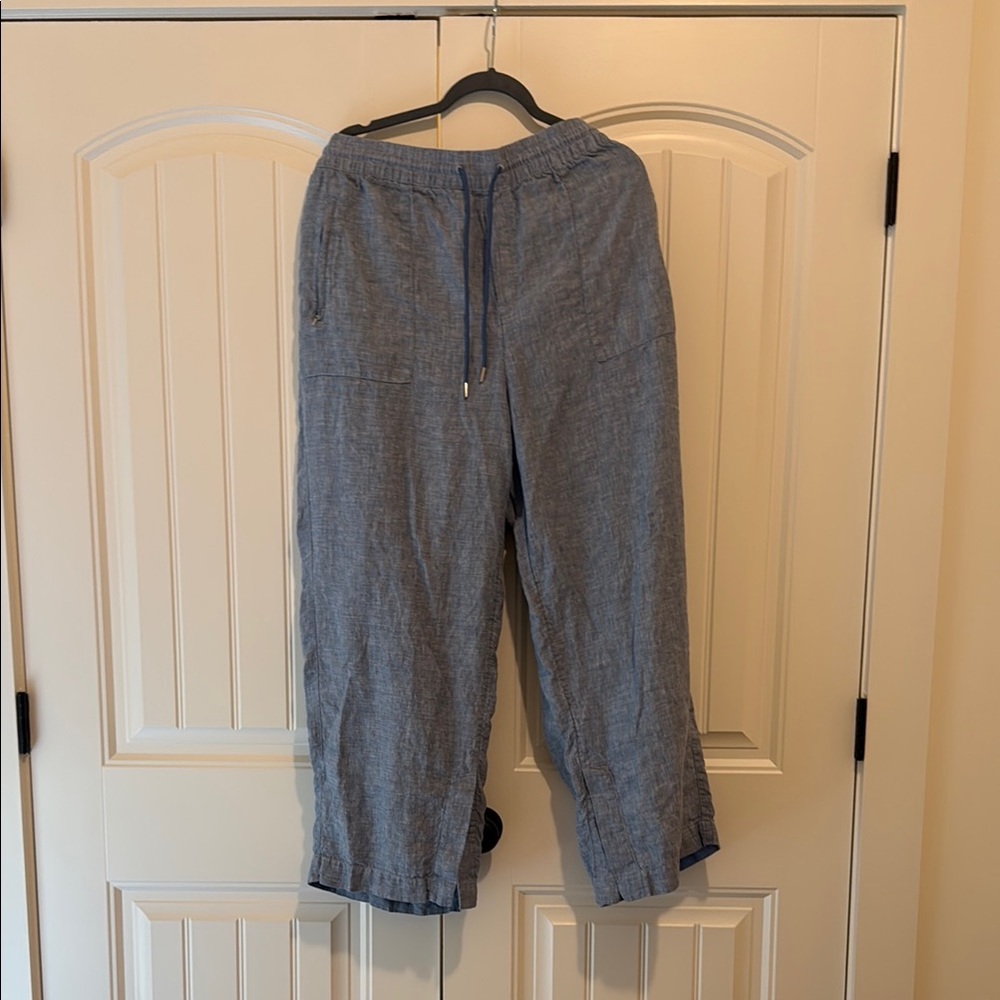 Athleta Light Blue Linen Pants